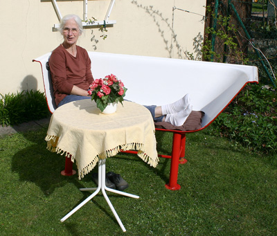 Badewannen-Sitzbank Alte Badewanne