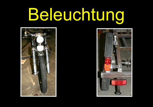 Trike Elektrofahrrad Dynamo-Beleuchtung Trike Elektrofahrrad Beleuchtung