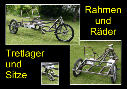 Trike Elektrofahrrad Karosserie Trike Elektrofahrrad Rahmen