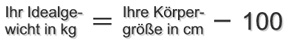 Broca Index berechnen