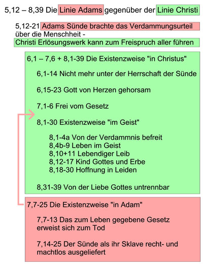 Struktur Römer 5,12 - 8,39