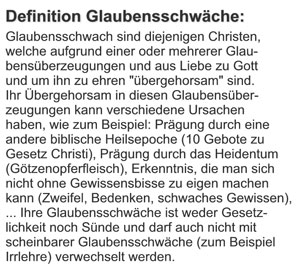 Glaubensschwachheit